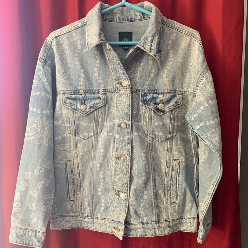 paisley print Wild Fable jean jacket
